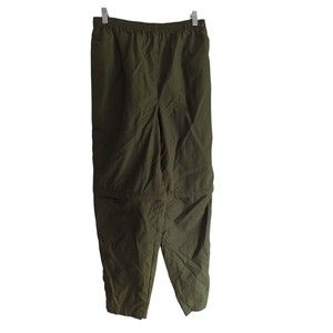Vintage Carolina Bay Men's Large Military Green Convertible Nylon Pants